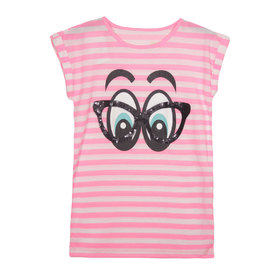 Детска тениска розово райе Очи