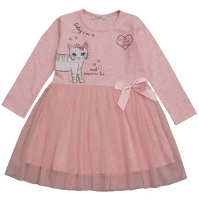 Детска рокля розова тюл К