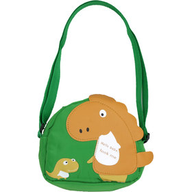 Детска чанта динозавър зелена