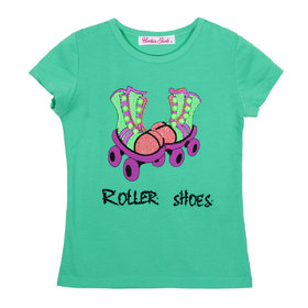 Детска тениска зелена ролери