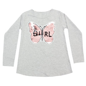 Детска блуза магическа пеперуда сива 