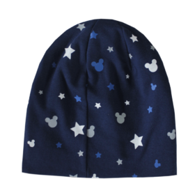 Детска шапка трико тъмносиня звезди Миши
