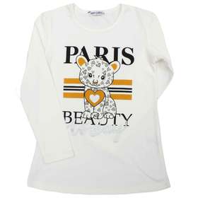 Детска блуза бяла Т- PARIS