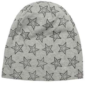 Детска шапка трико звезди сива