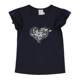 Детска тениска синя крилца сърце