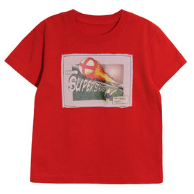 Детска тениска червена огнено кълбо