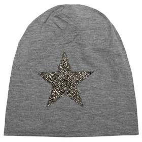 Детска шапка трико звезда сива