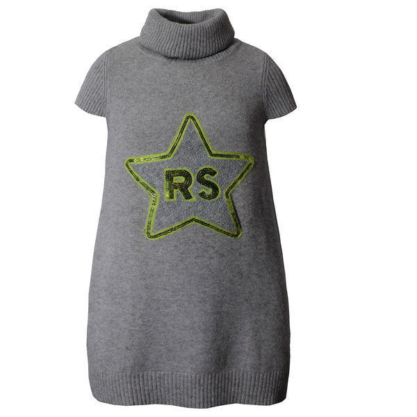 Детска рокля плетена сива звезда RS