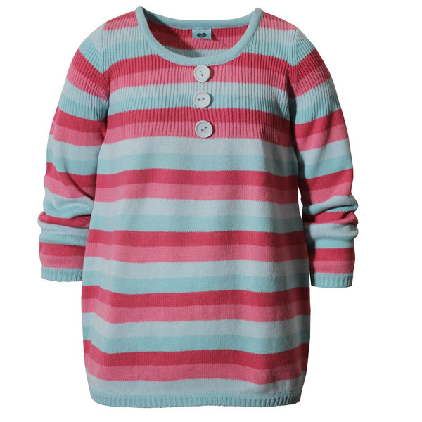 Детски пуловер туника розово райе