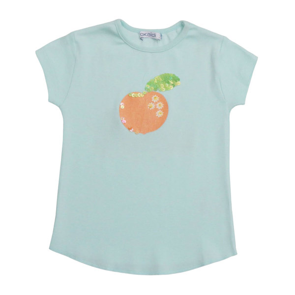 Детска тениска портокал резида 