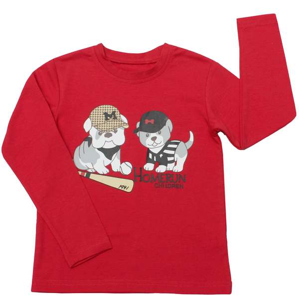 Детска блуза червена кучета