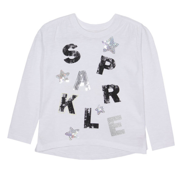 Детска блуза бяла звезди Sparkle