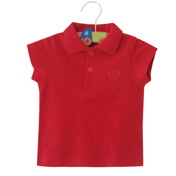 Детска тениска червена яка 4-12г.