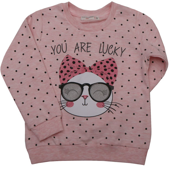 Детска блуза розова точки К-те очила